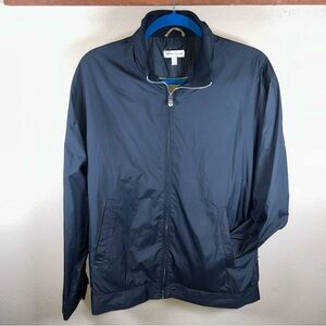 Peter Millar Hartford Windbreaker Jacket Men M Black Long Sleeve Zip-Up MC0Z115